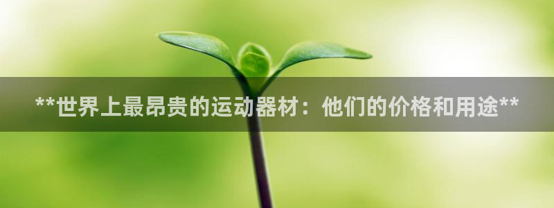 欧陆娱乐登录测速：**世界上最昂贵的运动器材：他们的